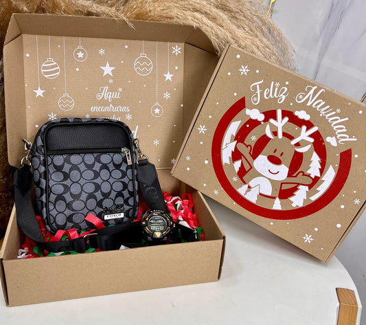 Combo Caballero Bolso + Reloj